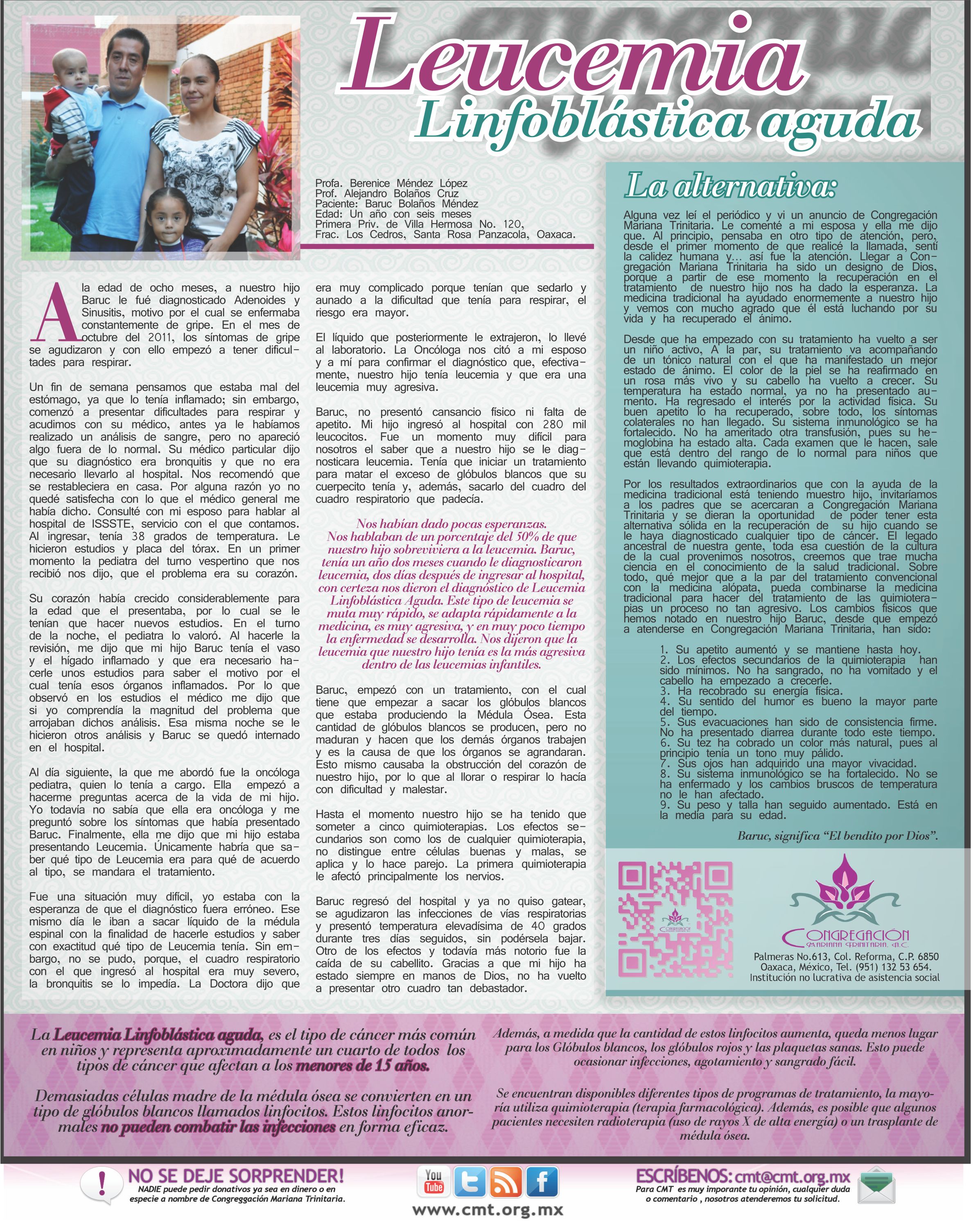 Prensa: LEUCEMIA LINFOBLÁSTICA AGUDA